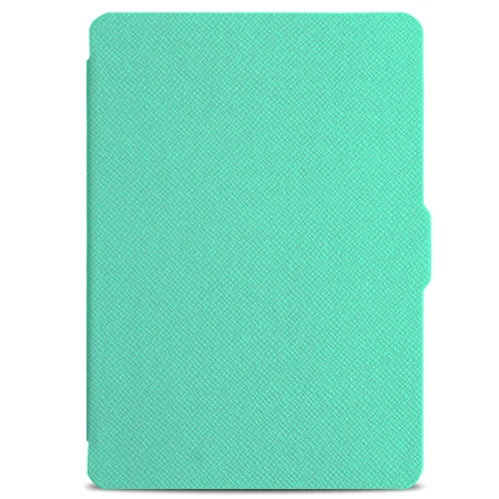mint green Кожаный чехол с рисунком, умный чехол для amazon Kindle Paperwhite1/paperwhite2/paperwhite3 для Paperwhite1 2 3 для чтения электронных книг - Цвет: mint green
