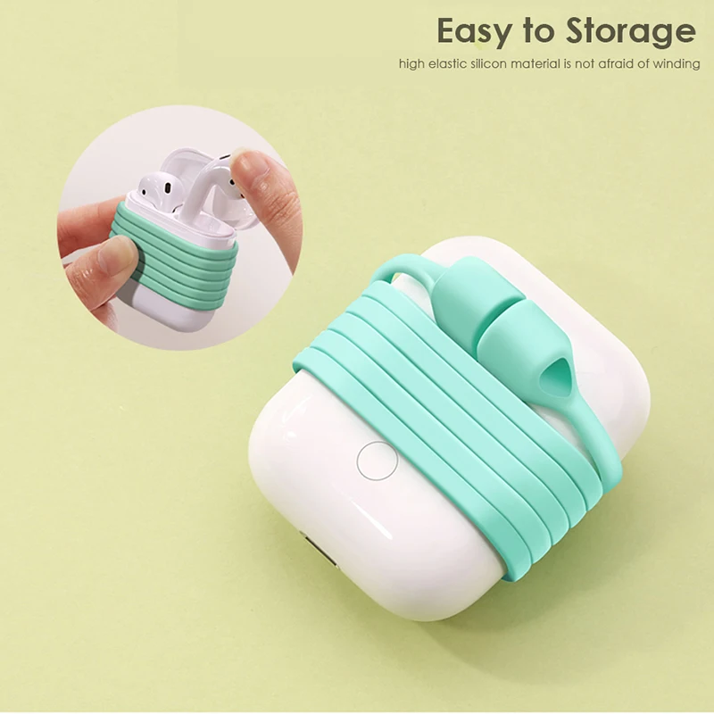 Магнитный силиконовый Заушник для Apple Airpods 2 анти-потеря веревки Защитный Мягкий многоцветный шнур беспроводной наушник
