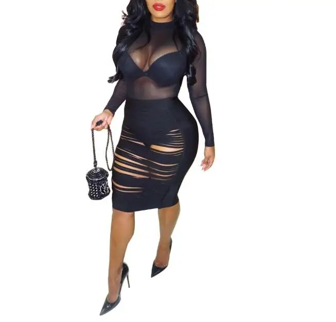 2018 летнее платье женское Клубное элегантное облегающее с разрезом на ремешке