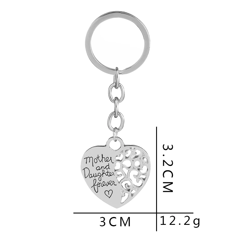 Для мамы и дочки брелок для мамы и дочки forever love Сердце Головоломки ключ держатель для сумки полые брелок узор Для женщин ювелирные изделия