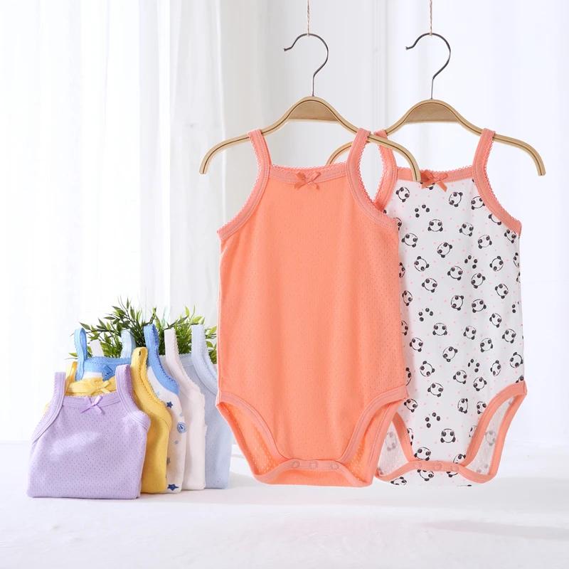 Детская одежда 2 шт. жилет боди для мальчиков и девочек детская 100% хлопок летняя