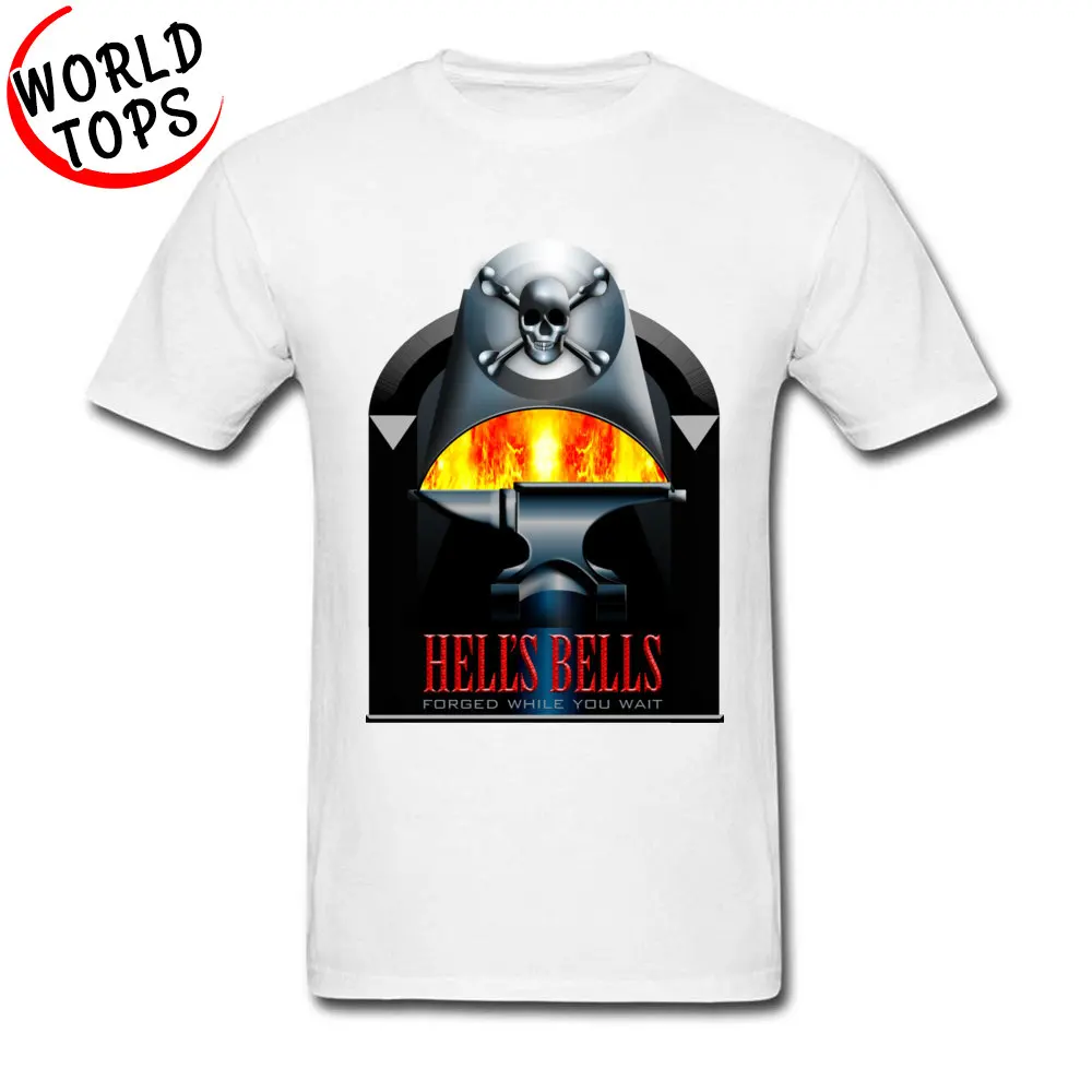 Ретро топ с круглым вырезом футболки Hells Bells осенние мужские топы рубашки