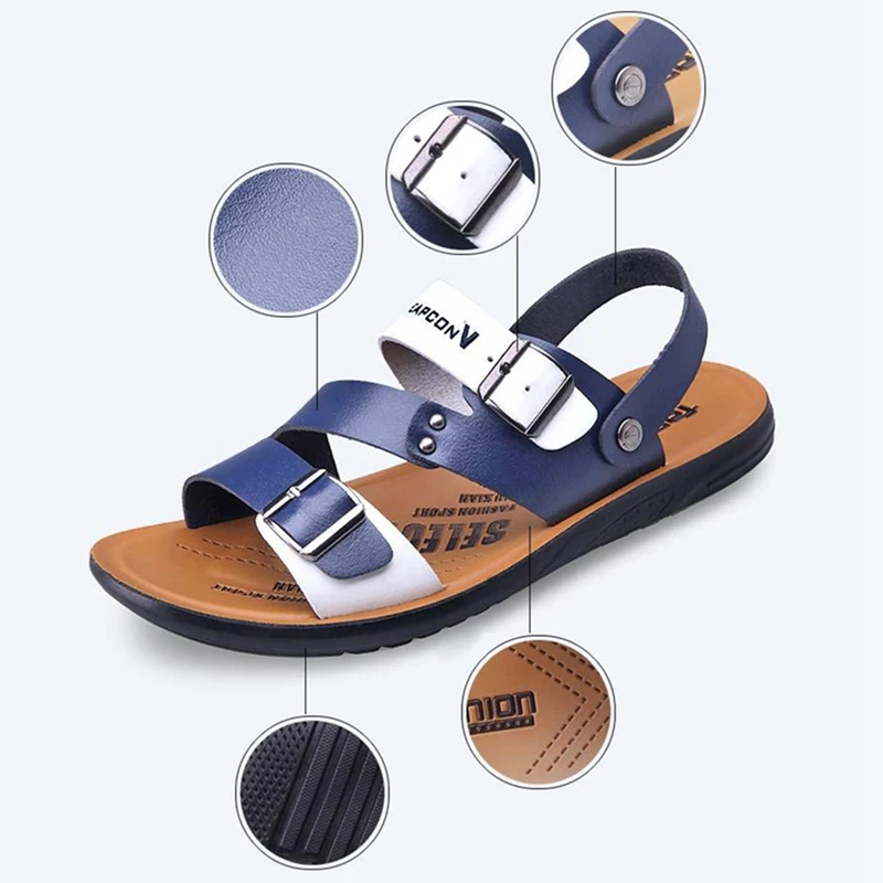 Мужские удобные сандалии гладиаторы летние пляжные шлепанцы для мальчиков