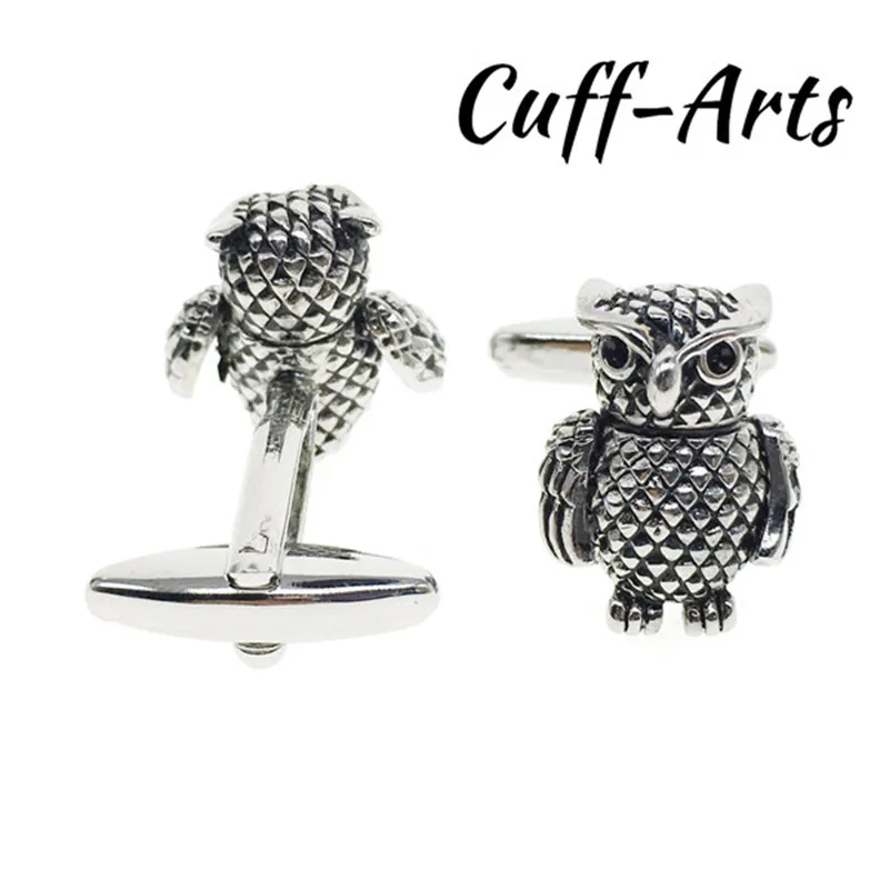 Cuff-Arts 2018 Mens Cufflinks Delicate Cute Owl Shaped Cuff Links Men Jewelry Gift Party Gemelos Personality C10023 | Украшения и