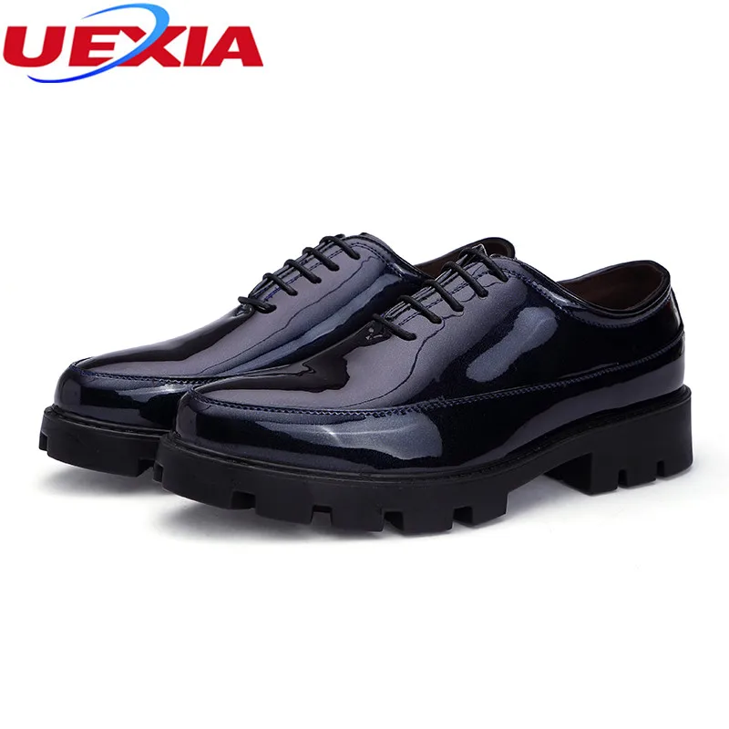 UEXIA Brogue Fashion Lace Up Casual Shoes TPU Soles Bottom Outdoor Walking Dress Business Men Height Increase | Обувь