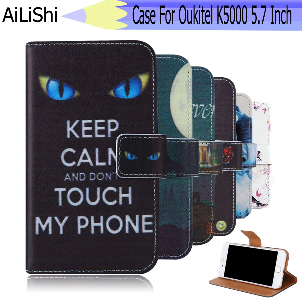AiLiShi для Oukitel K5000 5,7 дюйма эксклюзивный чехол для телефона K5000 Oukitel кожаный чехол раскладной держатель для кредитной карты кошелек 6 видов цветов