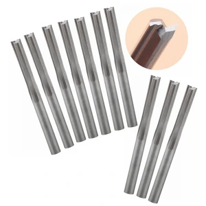 10 шт. 3,175x17 мм 2 прямые инструменты для флейты, твердосплавные фрезерные фрезы, резьба по металлу, древесине, пене, акрилу