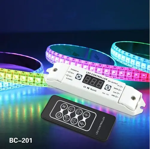 

DC5V-24V LED Pixel SPI Strip Controller Digital Addressable Control 2801 2811 2812 6803 8806 IC 1000 Pixels Tape Lights BC-201