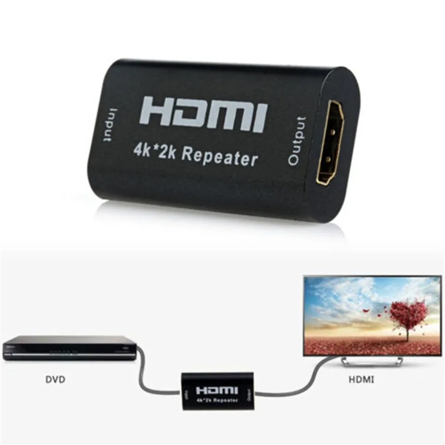 100 шт./лот HDMI ретранслятор 1080P 3D 4K * 2K усилитель адаптер для превышения сигнала HDTV