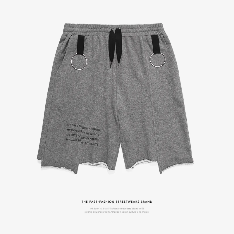 INFLATION шорты с кольцами нестандартные повседневные Карго уличная одежда хип хоп