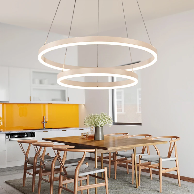 Современные светодиодный ные люстры лампа в виде колец светильник для гостиной