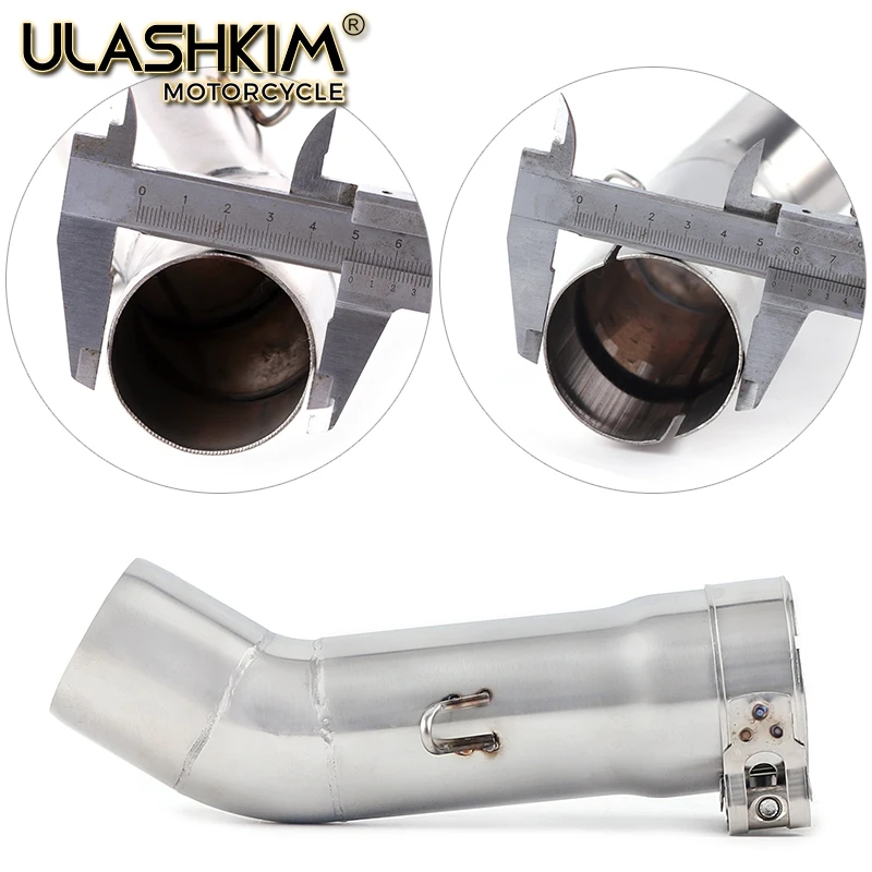 Motorcycle Full System Muffler Escape Exhaust Middle Link Pipe Accessories Slip On For Yamaha Fazer FZ8 FZ8N FZ800 2010 to 2015 |