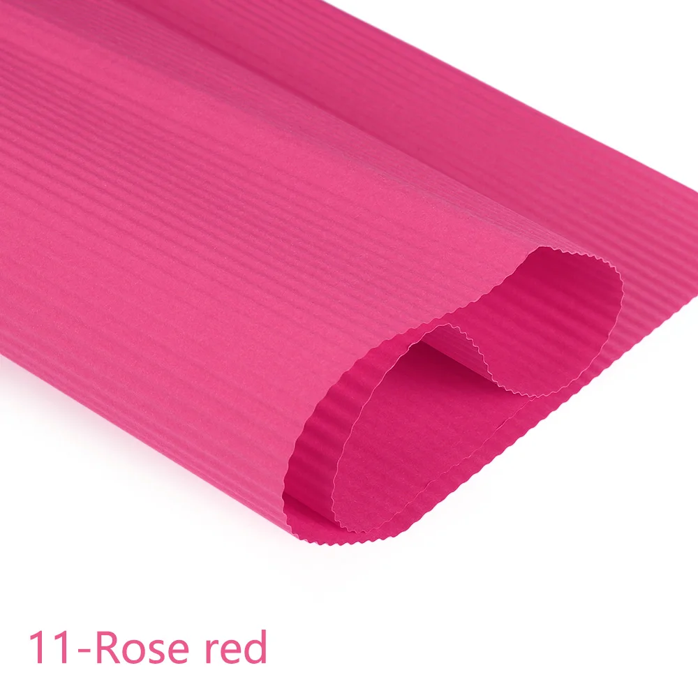 Rose red 1 рулон 50*70 см Детский Набор для творчества ручная работа цветная гофрированная бумага малыш Скрапбукинг принадлежности для рукоделия пакеты оберточная бумага Оригами - Цвет: Rose red