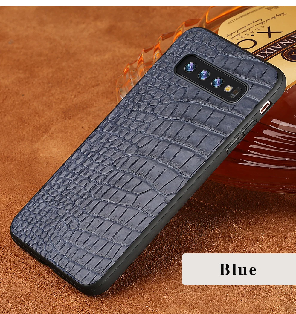 Роскошный чехол из натуральной крокодиловой кожи для samsung Galaxy s10, 9, 8, 7, 6 plus, противоударный чехол-накладка для samsung Note 8, 9, a50