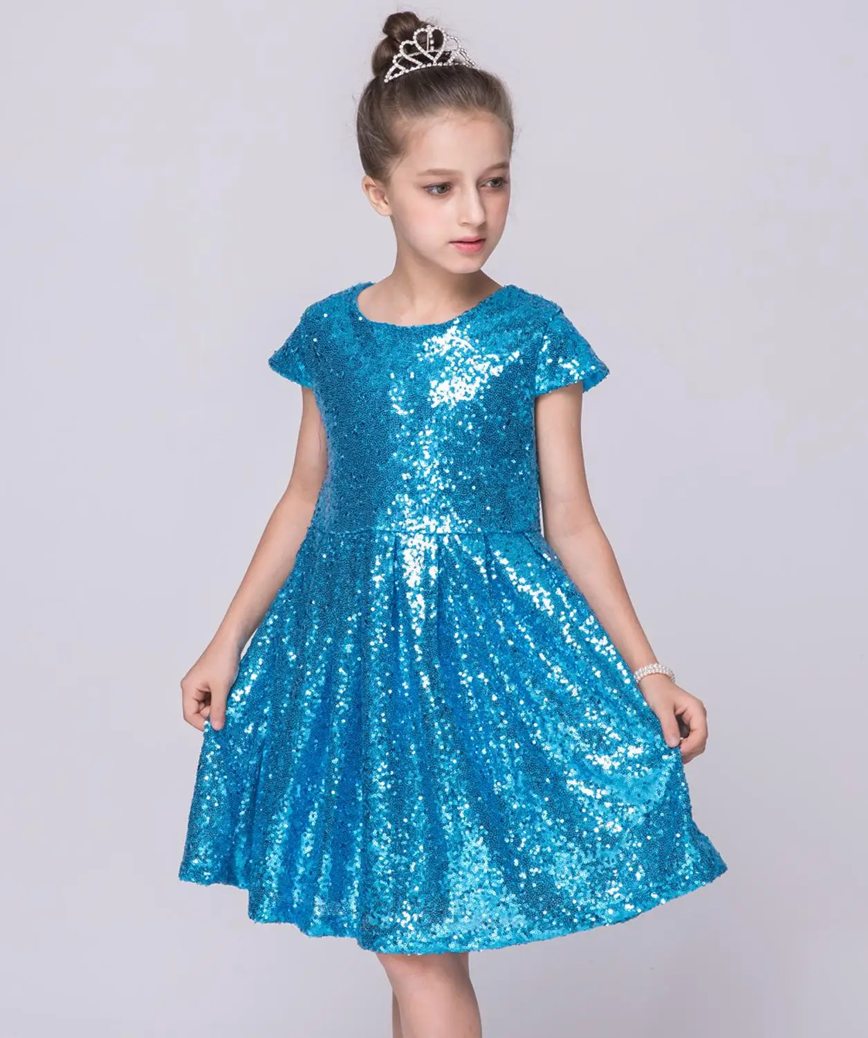 new kids girl dress sleeveless tutu wedding baby clothes Stage performance Wedding presiding | Детская одежда и обувь