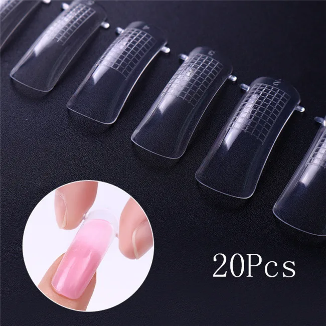 20Pcs False Tips Ur Sugar 15 мл температурный акриловый полигелевый удлиняющий гель быстрое строительство УФ-гель лак для ногтей строительный УФ-гель впитывающий УФ-гель - Цвет: 20Pcs False Tips