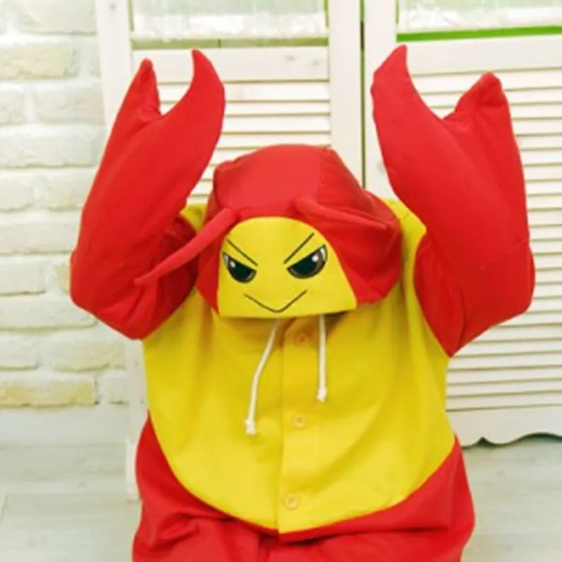 Новая популярная Красная толстовка унисекс с омаром Фланелевая Пижама