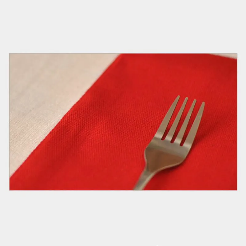 4 шт. высококлассные простые чистые красные салфетки двойной толстый коврик