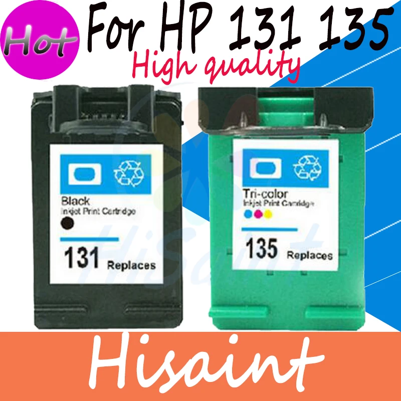 Hisaint для HP 131 135 cartouche dencre Deskjet 460 5743 5940 5943 6843 6940 Photosmart 2573 2613 8753 PSC 1613 2350 2355|hp 135|hp 131hp deskjet