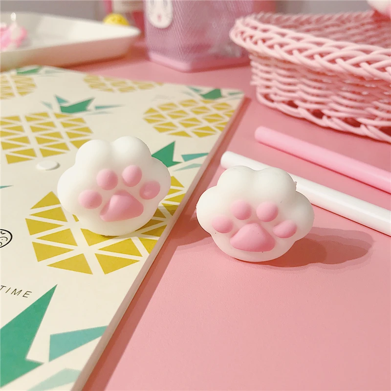 Кошачья лапа Kawaii дизайн черные чернила гелевая ручка шариковая набор школьников подарок для детей канцелярские принадлежности для офиса