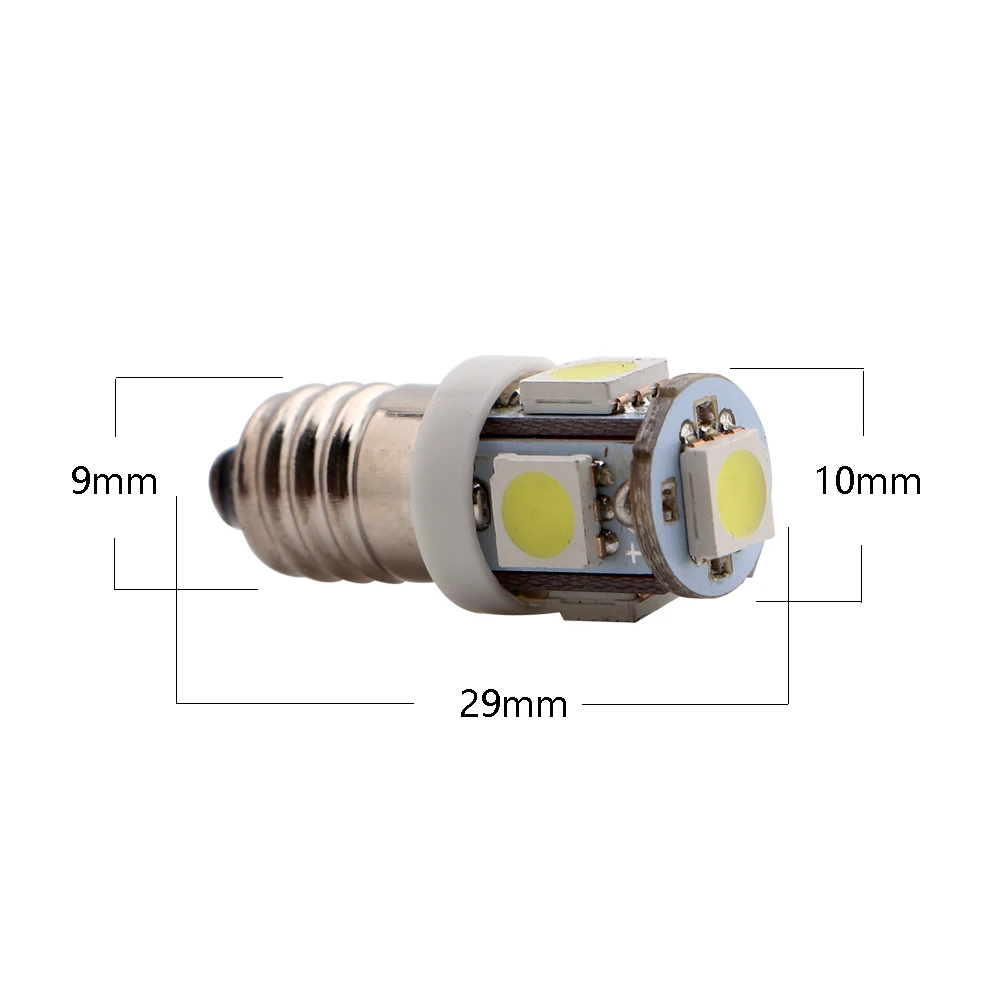 YM E-Bright 10 шт. 6 в 3 В постоянного тока E10 5050 5 SMD светодиодный светильник лампа для