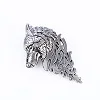 silver 1 шт. черный ретро Европейский волк Викинг значок брошь черный золотой серебряный бронзовый сплав нагрудная булавка для мужчин женщин рубашка костюм аксессуар подарки - Окраска металла: silver