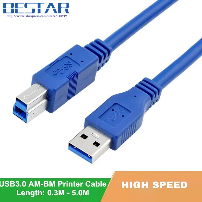 Кабель удлинитель USB 3 0 типа А папа AM на Тип B BM USB3.0 м 6 1 5 8 фут 2 фута футов 10