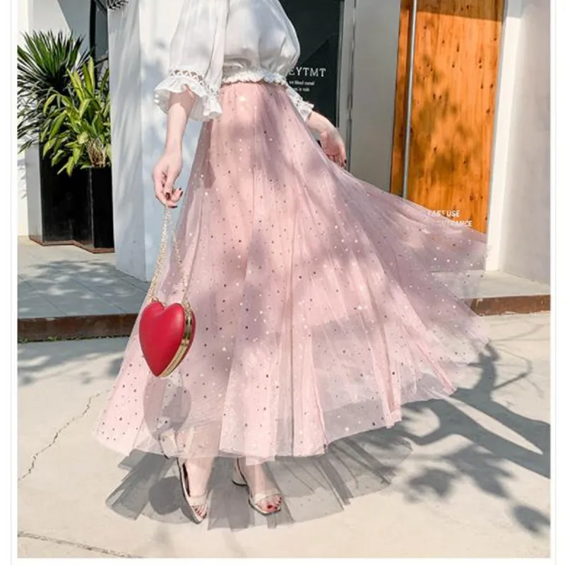 Юбка MSSNNG Женская осенне-зимняя сетчатая с завышенной талией | одежда