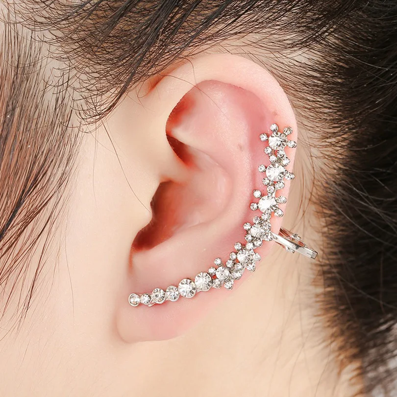 Ювелирные изделия ZLDYOU в стиле Панк Стразы ушные манжеты с золотым и серебряным