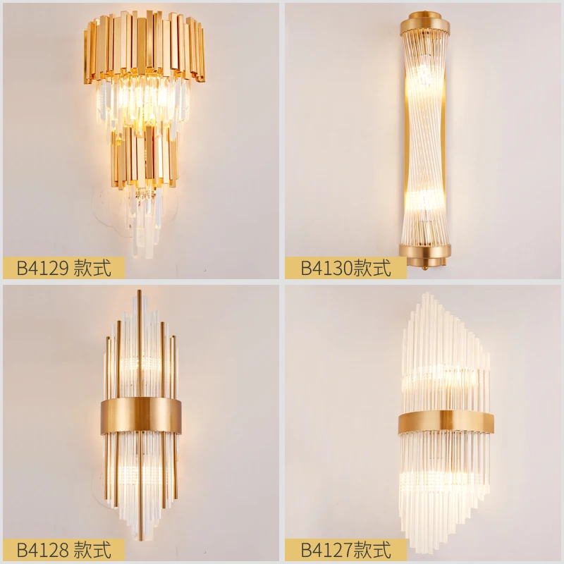 Современная Минималистичная стеклянная Хрустальная светодиодная настенная