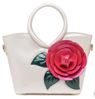 white women bag Летящие птицы! Женская сумка, Элегантные женские кожаные сумки, ретро сумки через плечо, сумки известных брендов, женская сумка с цветами, LM3027fb - Цвет: white women bag