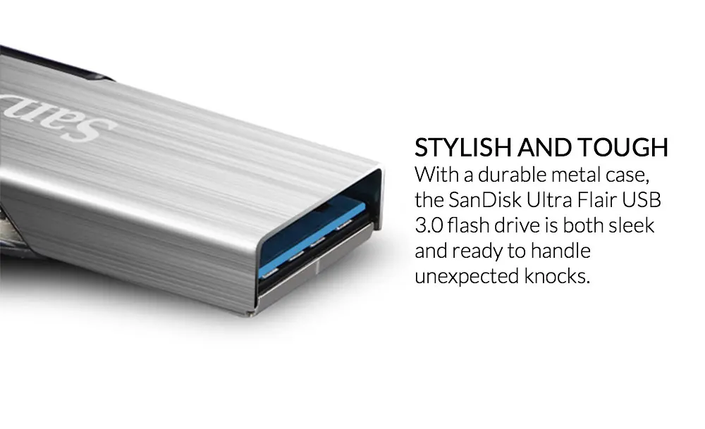 Двойной Флеш накопитель SanDisk USB флэш Ultra Flair 16 Гб оперативной памяти 32 встроенной 64