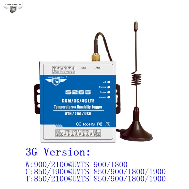 S265 регистратор данных сигнализации 2 г/3g/4 г Температура влажность GSM контроллер