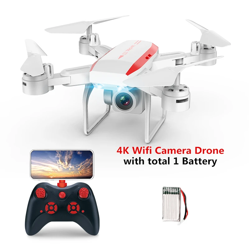 White 4K Camera Квадрокоптер KY606D Дрон с 4K HD камерой самолет 20 минут полета давление воздуха Hover RC Вертолет VS SG106 XS816 - Цвет: White 4K Camera