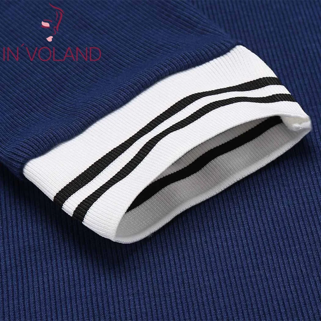 Женское платье свитер IN'VOLAND Осеннее трикотажное карандаш с длинным рукавом и