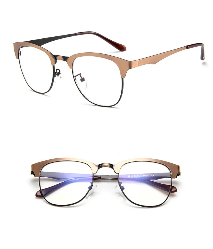 Мужчины Очки Рамка Половина Обода Оптический Женщины для Близорукости Чтения |