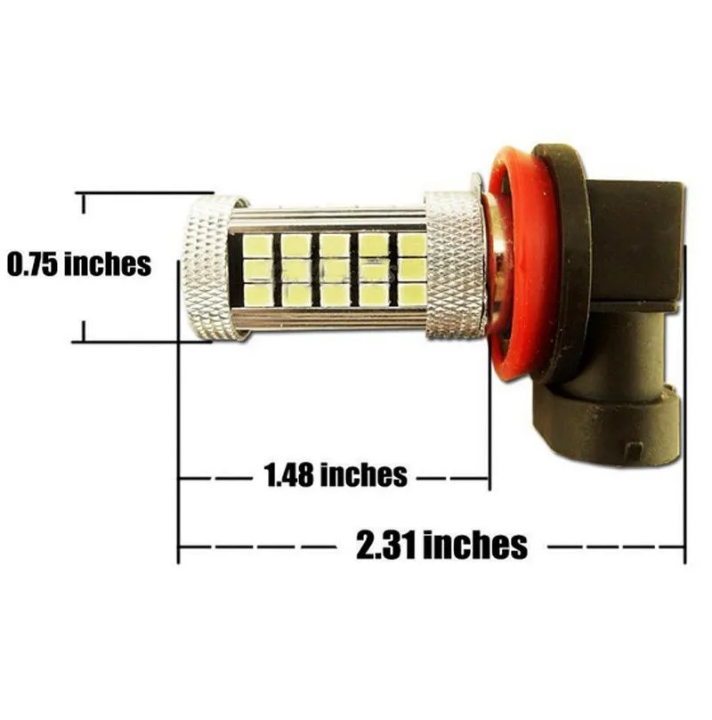2 шт. высокое Мощность 30 Вт белый H11 H8 63 2835 SMD светодиодный лампы для