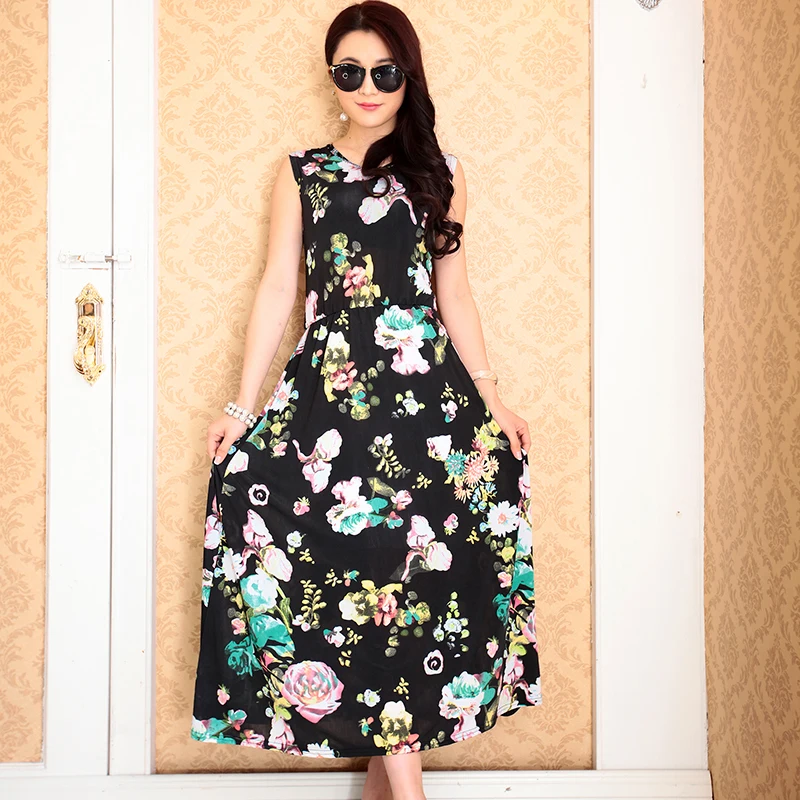 Долго Старинные Dress Женщины Летом О-Образным Вырезом Шелковый Bodycon Платья для