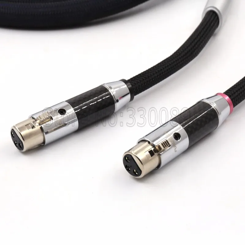 3 м/пара Lineflux(XLR) аудио кабель XLR с углеродного волокна Соединительный Штепсель XLR