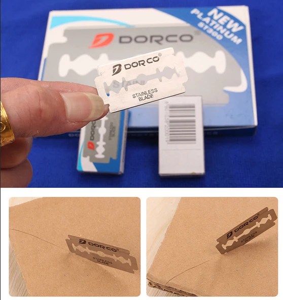 100 шт Оригинальные Dorco A + мужские бритвенные супер острые лезвия для стрижки волос