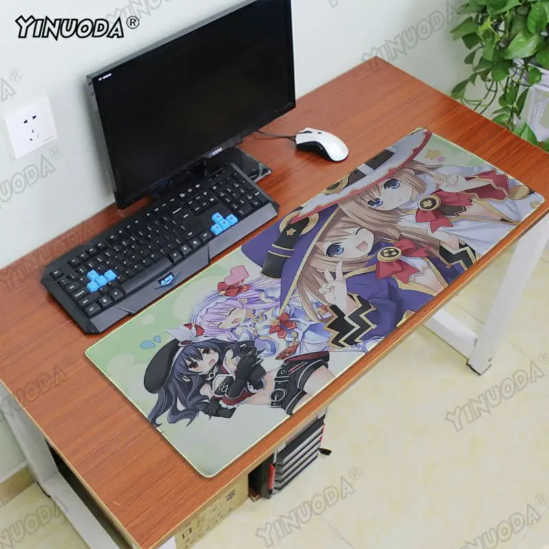 Yinuoda Нескользящие PC Hyperdimension Neptunia для ноутбука, игровые мыши, коврик для мыши, хорошее качество, запирающий край, большой игровой коврик для мышки с аниме