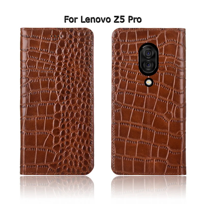 Чехол для телефона с крокодиловой текстурой Lenovo Z5 Z5S / Pro GT флип-чехол из