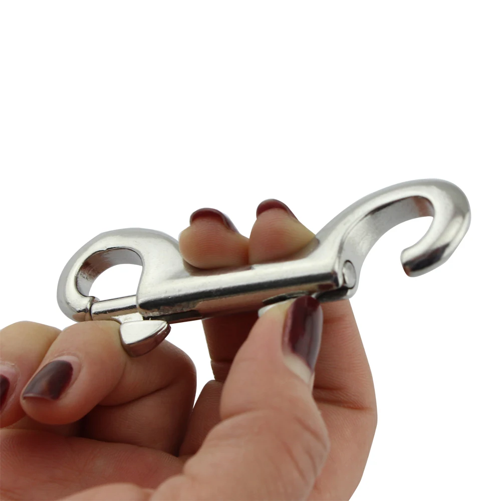 Двухсторонний крючок с защелкой для подводного плавания из нержавеющей стали 316