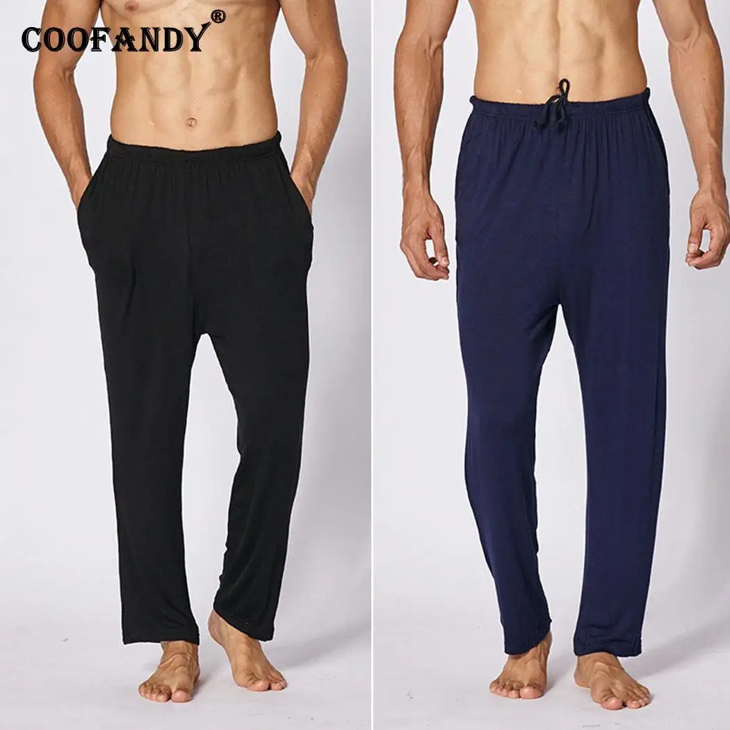 Мужские повседневные свободные модальные пижамные штаны хлопковые дышащие домашние весенние Осенние
