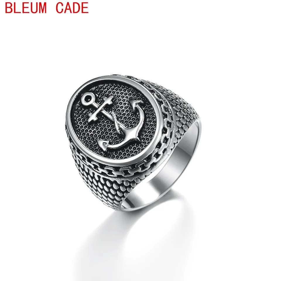 Кольцо мужское из нержавеющей стали 316L в стиле панк с якорем|fashion rings|ring fashionmen fashion