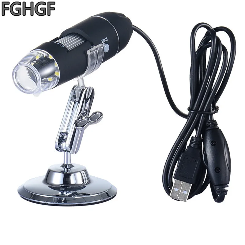 FGHGF SR9 электронный Микроскоп USB микроскоп 1000X увеличительное стекло светодиодный