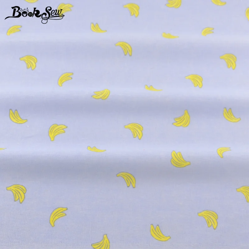 Booksew Banana Pattern Home Textile Cotton Linen Fabric Sewing Material Tissu Tablecloth Pillow Bag Curtain Cushion Zakka CM|cotton linen