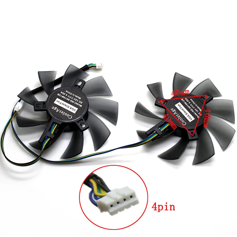 Охлаждающий вентилятор CoolerAge 85 мм 12 в пост. Тока 4pin для MSI SAPPHIRE EVGA RX 460/550/560 GTX 1060 3G