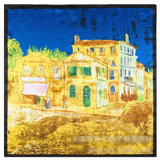 Женский шёлковый квадратный шарф 60 х60 см |