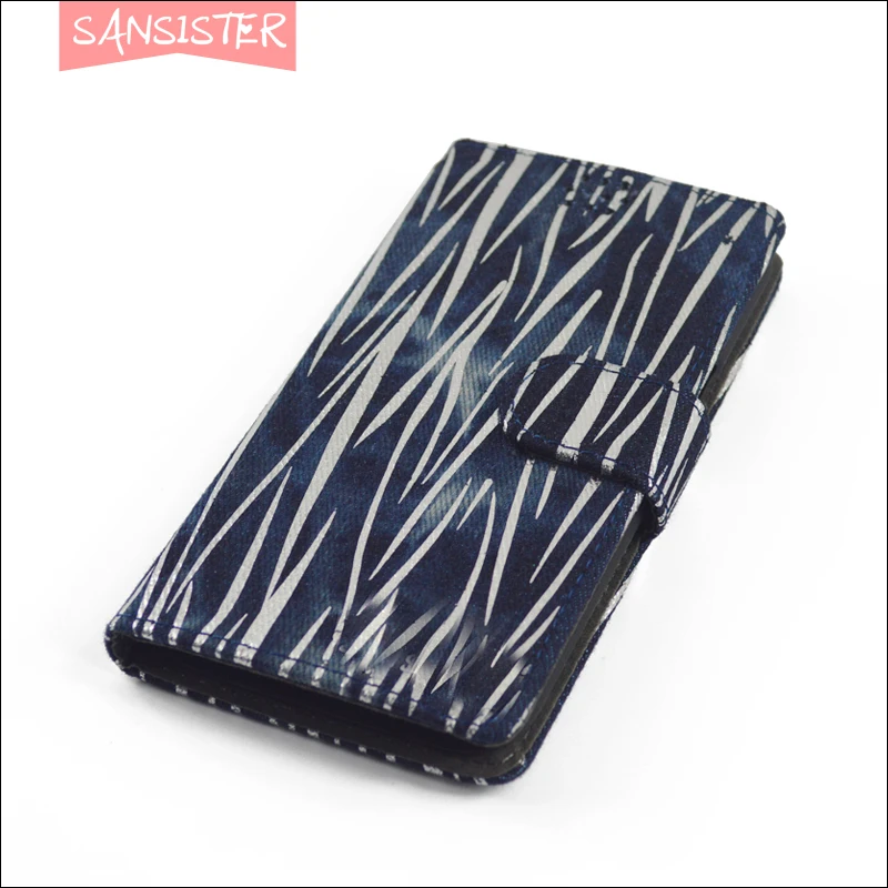 Flip bag phone case for htc desire 320 Sansister customized denim wallet flip cover with card slots unique and fashion design | Мобильные